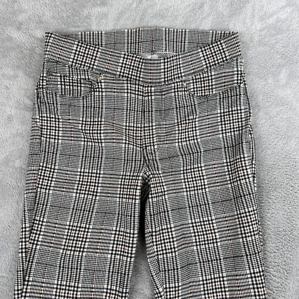 Seven7 Plaid Pull On Leggings S Black White Women Stretch Houndstooth Preppy